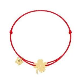 Classic Narukvica Detelina, 18ct pozlata - Red