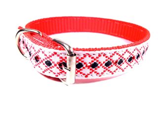 Zgarda chinga pentru caini Enjoy Motive Traditionale 25x58mm