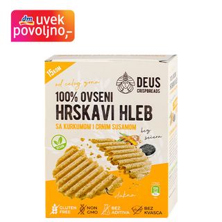 DEUS CRISPBREADS OVS.HLEPČI.KURKUMA 150g