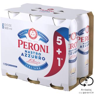 Peroni Nastro Azzurro, Bere blonda 5+1 x 0.5L (ID 42588)
