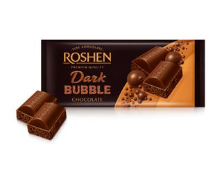 ROSHEN Ciocolată aerată extra neagră 80g