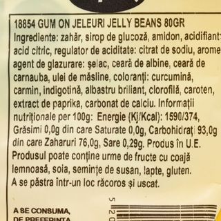 Jeleuri Gum On Jelly Beans, 80 g