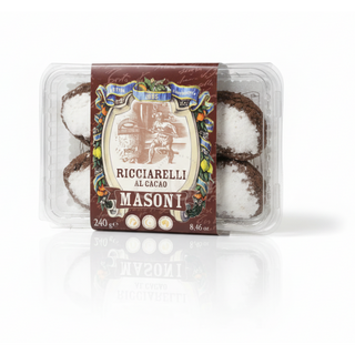 Ricciarelli al Cacao Masoni - Biscuiți de Migdale cu Cacao (240g)