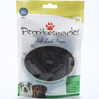 Recompensa pentru caini Perrito Dog Soft Lamb Stripes 100g