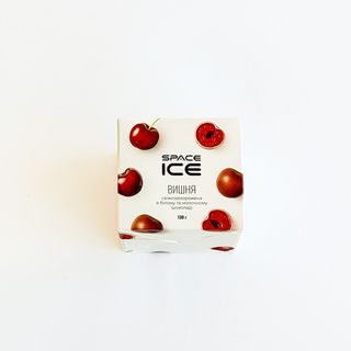 SPACE ICE Visine in ciocolata alba si lapte 130g