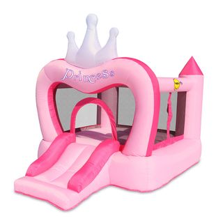 HAPPY HOP Батут замък Princess с пързалка 285x210x220 -200246