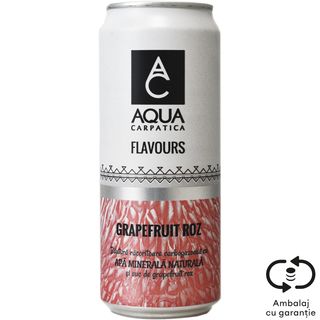 Aqua Carpatica, Bautura carbogazoasa cu apa minerala naturala si suc de grapefruit roz 330ml (ID 70828)