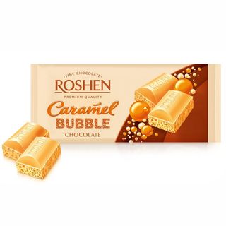 ROSHEN Ciocolată albă cu caramelă 80g