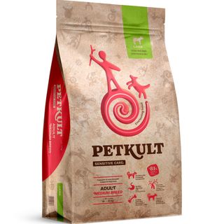 Hrana uscata pentru caini Petkult Sensitive Adult Talie Medie Miel si orez 3kg