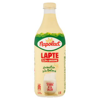 Lapte de consum integral Napolact, 3.5% grasime, 1.5 l
