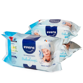 Servetele umede Evera | 120 bucati