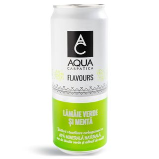 Aqua Carpatica Flavours Apa Minerala Naturala Lamaie Verde Si Menta Doza 330 ML