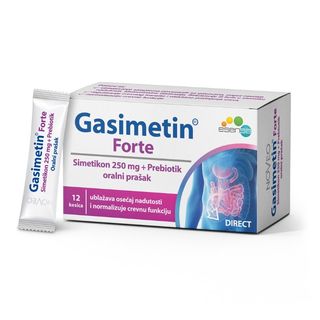 GASIMETIN FORTE SIMETIKON+PREBIOTIK PRAŠAK 12 KESICA -37603
