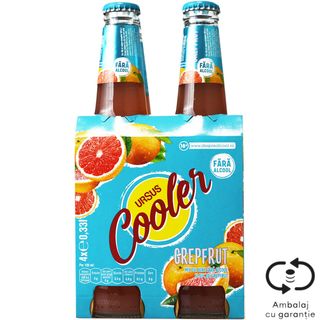 Ursus, Bere fara alcool cu suc de grepfrut 4x0.33L (ID 63485)