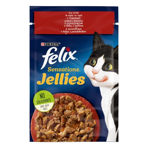Felix Sensations грил в желе говеждо и домати