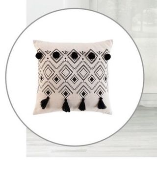 Ukrasni jastuk 40x40cm sa rajsferšlusom bež-crni Douceur d Interieur 1609928