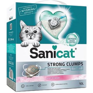 SANICAT Clumping Nisip pentru pisici Strong Clumps, bentonită 10L/10,85kg (COD PSANSTCL010L31)