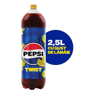 Pepsi Twist, bautura cu aroma de cola si suc de lamaie, pet, 2.5L
