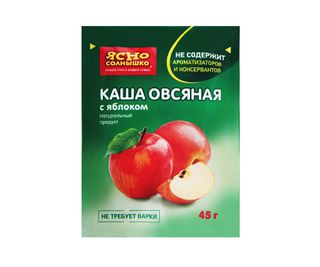 ЯСНО СОЛНЫШКО Terci de ovăz cu măr 45g