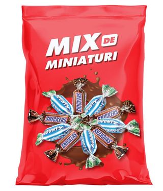 Mini batoane de ciocolata Snickers si Bounty, 500 g