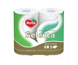 RUTA Selecta Hârtie igienică albă 4buc 3str