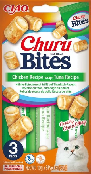 Recompense pentru pisici Inaba Churu Bites, ton, 30 g