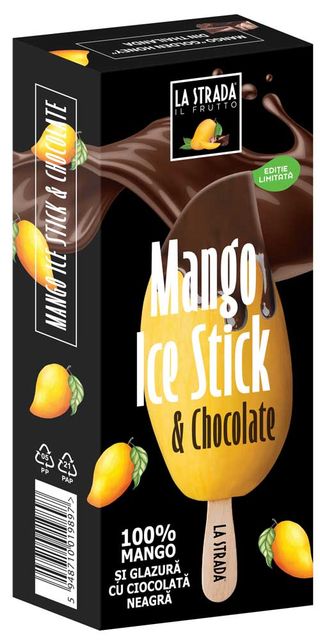 Felie De Mango Si Glazura Cu Ciocolata Neagra 80 G La Strada
