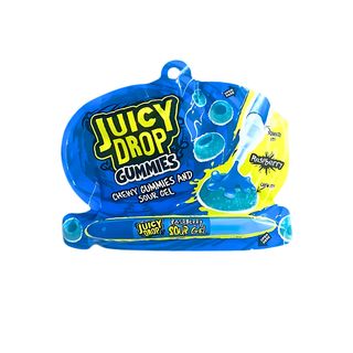 Juicy Drop Chewy Gummies And Sour Gel zmeura