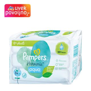 Pampers Harmonie aqua vlažne maramice 3x48/1