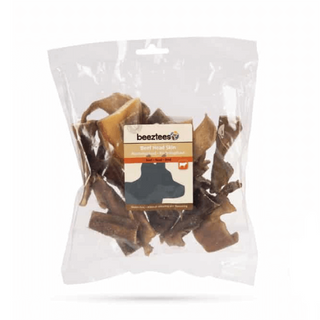 Recompense pentru caini Beeztees Piele Cap Vita 250g