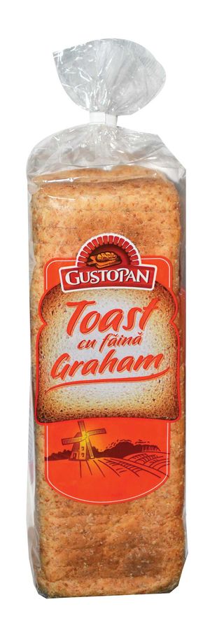 Gustopan Toast cu faina graham 600 g