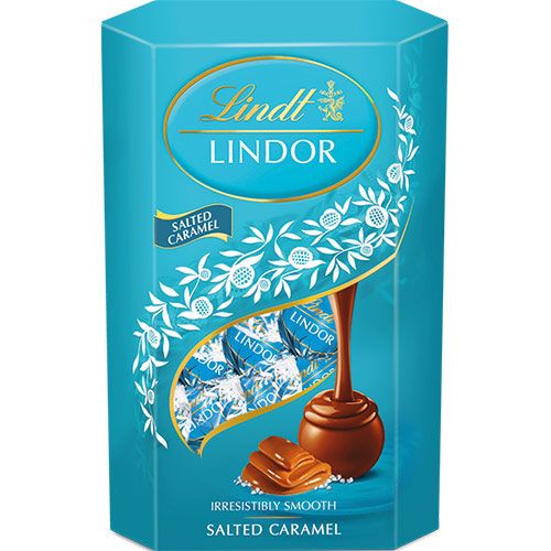 Lindt Lindor бонбони солен карамел корнет
