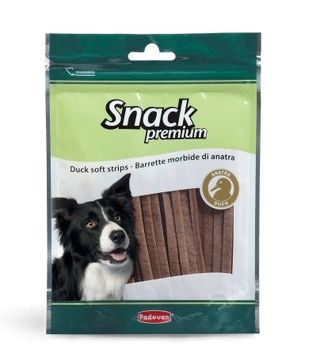 Recompensa pentru caini Padovan Snack Premium Duck Soft Strips 100g