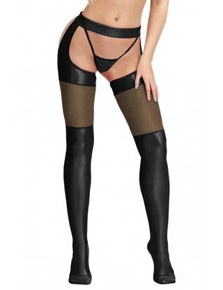 Collant string wetlook Paris Hollywood, Negru, S-L