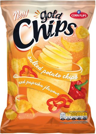 Čips 160G Red Paprika Gold Corn Flips