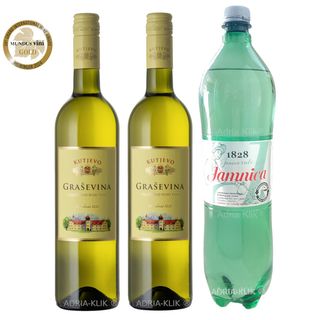 Graševina Kutjevo Kvalitetna 0,75 l X 2 + Jamnica 1,5l