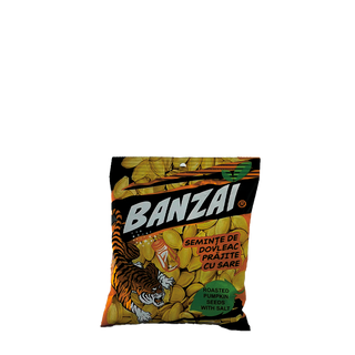 Seminte de dovleac prajite cu sare Banzai, 80 g