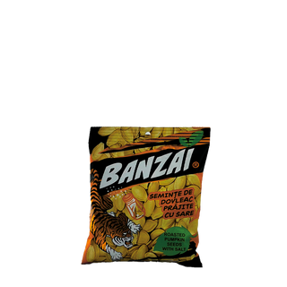 Seminte de dovleac prajite cu sare Banzai, 80 g