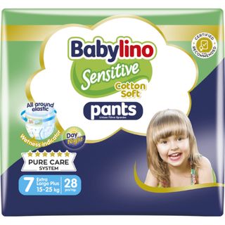 BABYLINO pelene gaćice sensitive 28 KOM extra large plus 15-25 kg 7 | 5201263890284