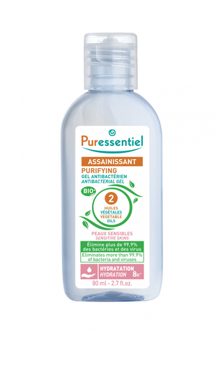 Gel antibacterian pentru piele sensibila,Purifying,80 ml,Puressentiel