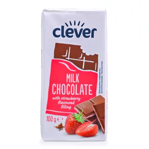 Clever Млечен шоколад с пълнеж ягода