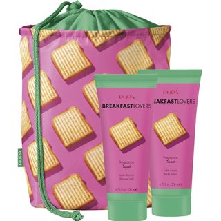 PUPA set breakfast lovers mlijeko za tuširanje 200 ml + losion za tijelo 200 ml toast | 8011607379088