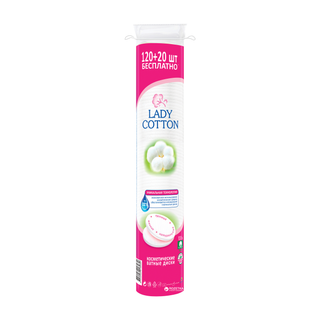LADY COTTON Discuri cosmetice de vată 140 buc