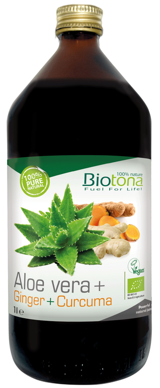 Био сок Алое вера с джинджър и куркума за имунитет 1л Biotona