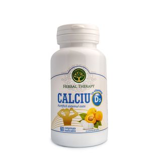 Calciu D3 cu aromă de caise - comprimate masticabile