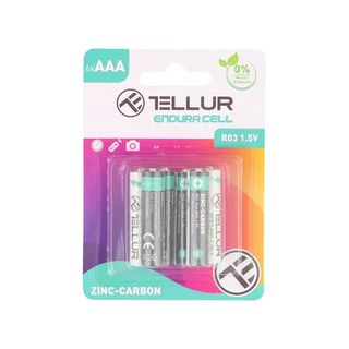 Baterie Tellur Endura Cell, Zinc-Carbon, AAA R03, 1.5V, 6buc/set