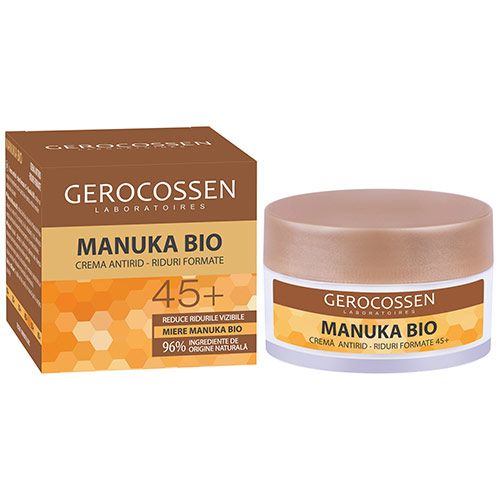 Romania product data sample: Gerocossen Manuka Crema Antirid 45+ 50Ml