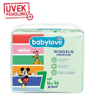 babylove Premium pelene XXL plus veličina 7 (16+ kg), 30 kom