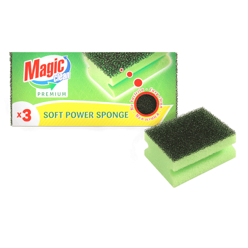 Magic Clean Домакинска гъба Премиум Софт 3 бр 1 БР