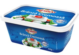 President Branza cremoasa de vaca 250 g